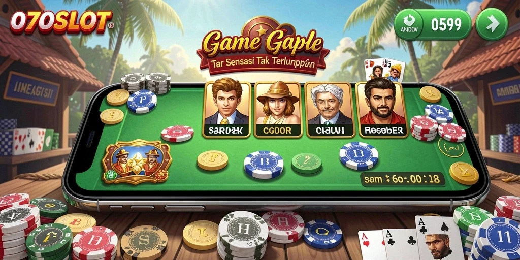 Tangkapan layar gameplay Gaple yang menarik dan seru.