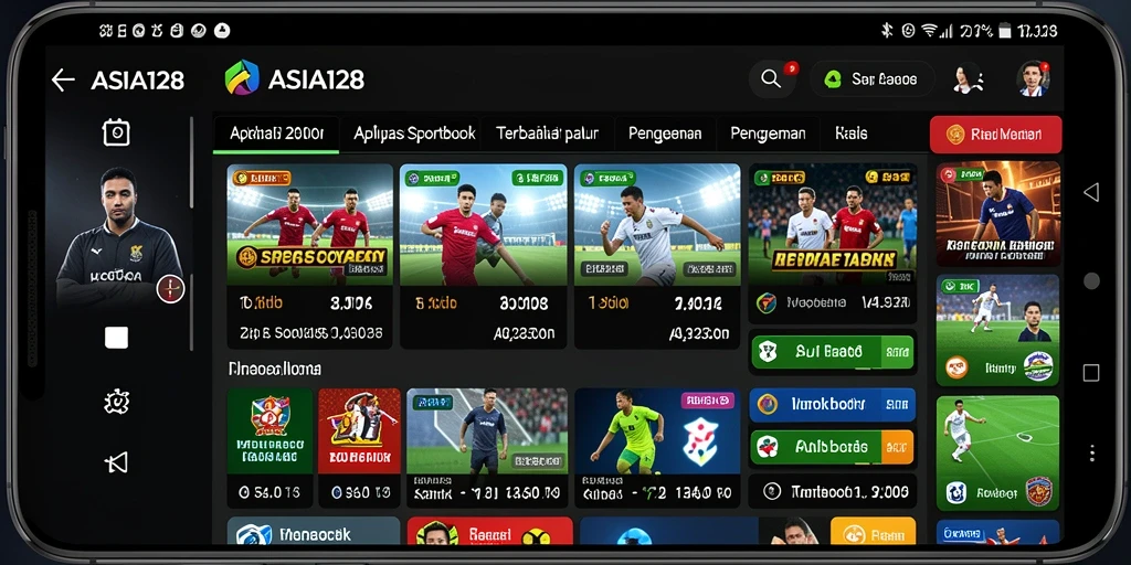 Screenshot dari ASIA128 menampilkan gameplay sportsbook yang interaktif dan informatif.
