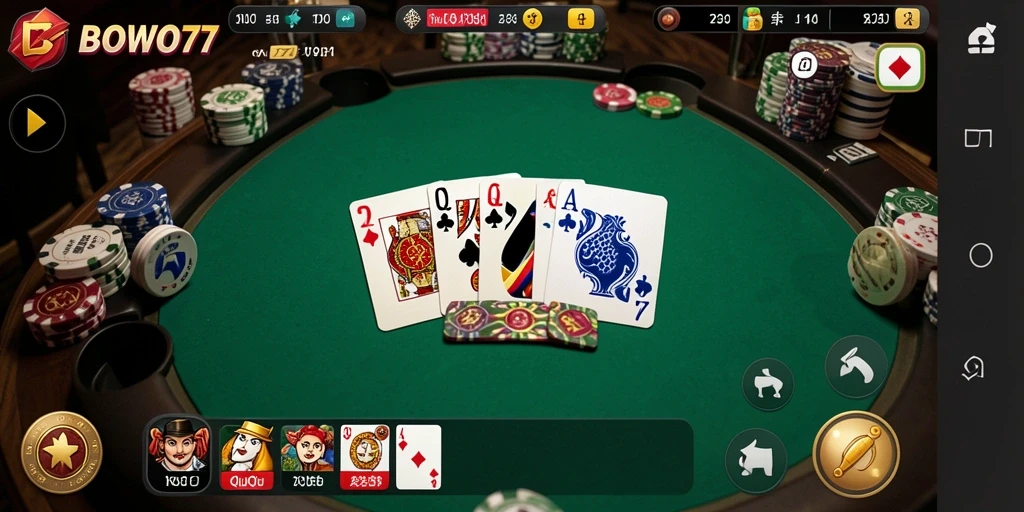 Screenshot menampilkan gameplay seru QiuQiu di BOWO77.