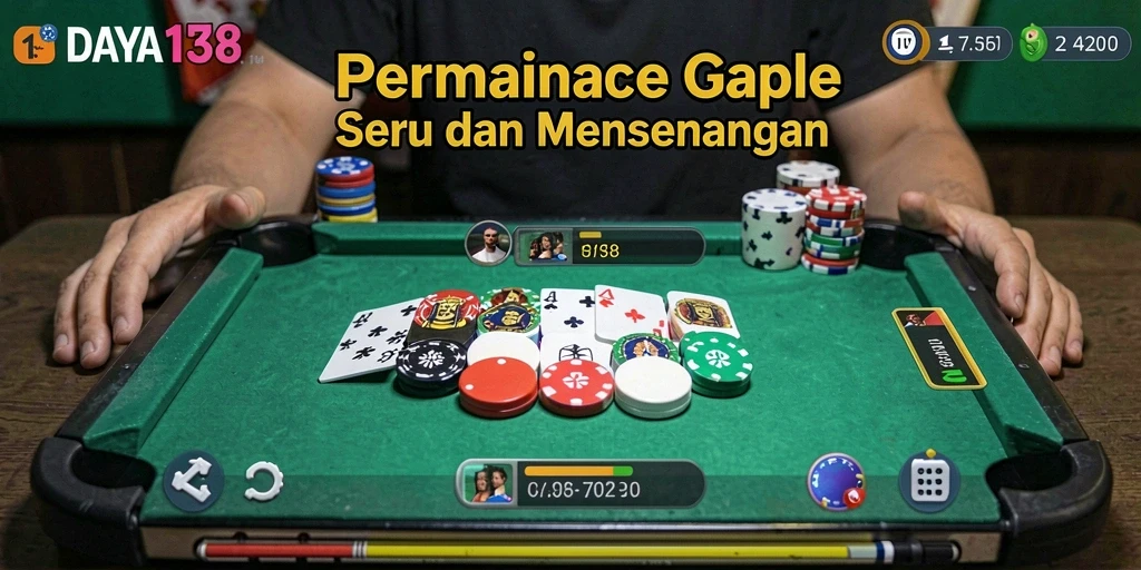 Tampilan gameplay seru Gaple di DAYA138.