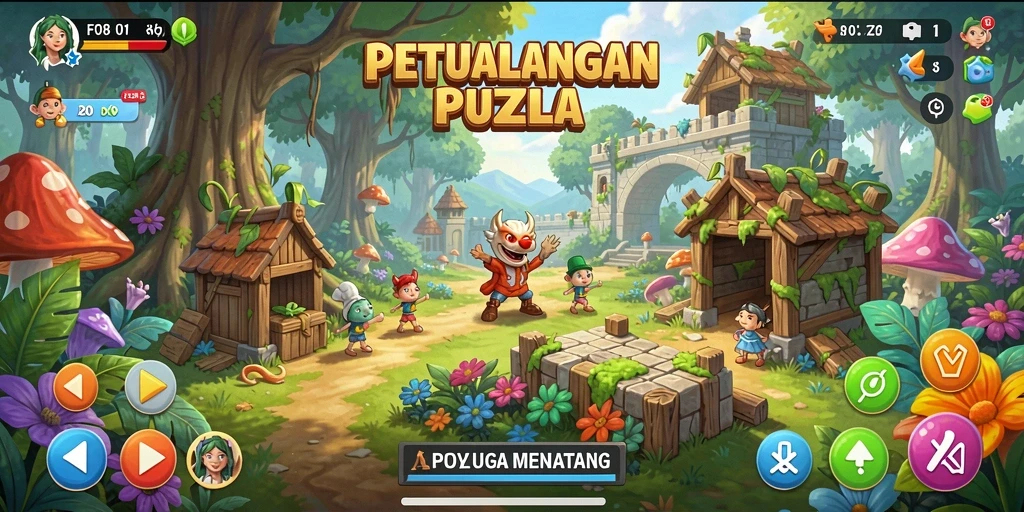 Screenshot FO8 menampilkan gameplay yang penuh warna dan menantang.