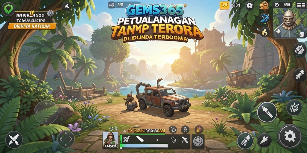 Tangkapan layar gameplay menunjukkan dunia terbuka yang luas dan indah.