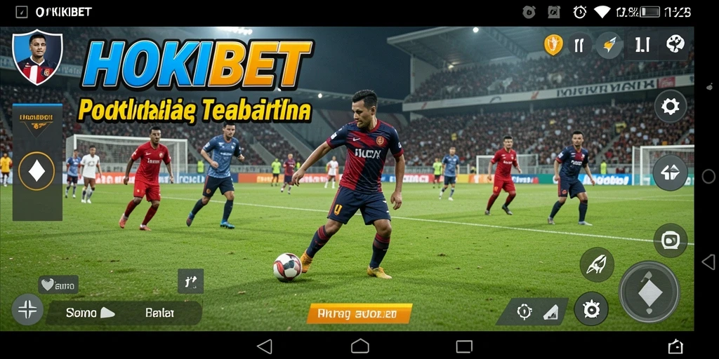 Tampilan menakjubkan gameplay HOKIBET sepak bola.