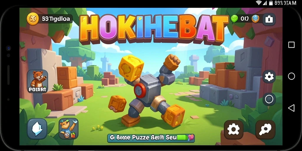 Screenshot gameplay HOKIHEBAT menampilkan tantangan Puzzle yang menarik.