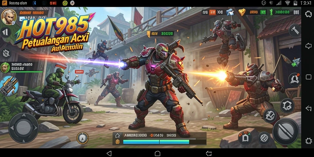 Screenshot menampilkan aksi seru dalam gameplay HOT985.