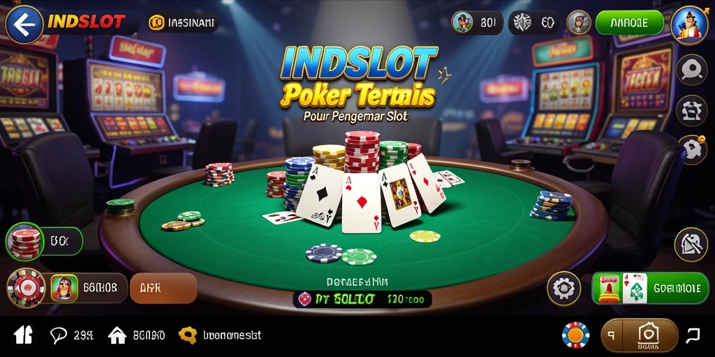 Tampilan gameplay <strong>INDSLOT</strong> yang menakjubkan di dunia Poker.