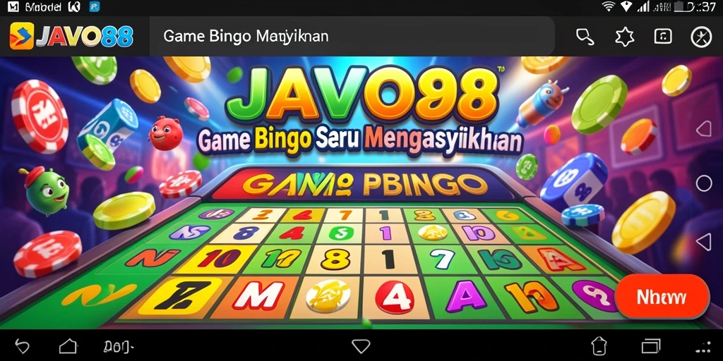 Tampilan gameplay seru dari aplikasi Bingo JAVO88.