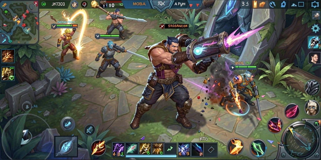 Tampilan dinamis dari gameplay JKT303 dalam aksi.