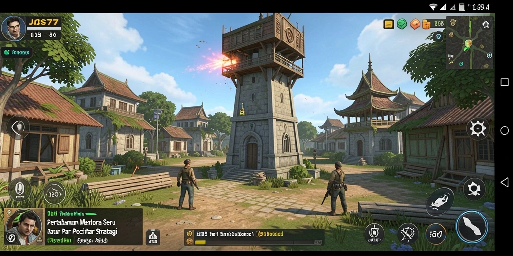 Gameplay intens JOS77 dalam mempertahankan menara dari serangan musuh.