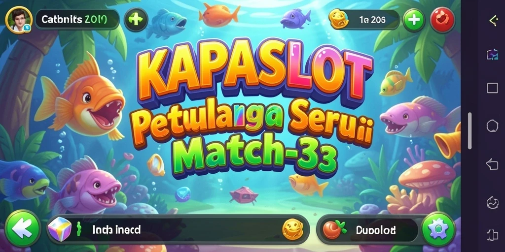 Gameplay Match-3 yang menyenangkan dan penuh warna di KAPALSLOT.