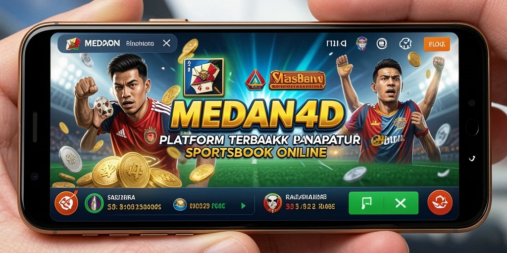 Tampilan layar utama dari aplikasi MEDAN4D yang menampilkan pilihan taruhan.