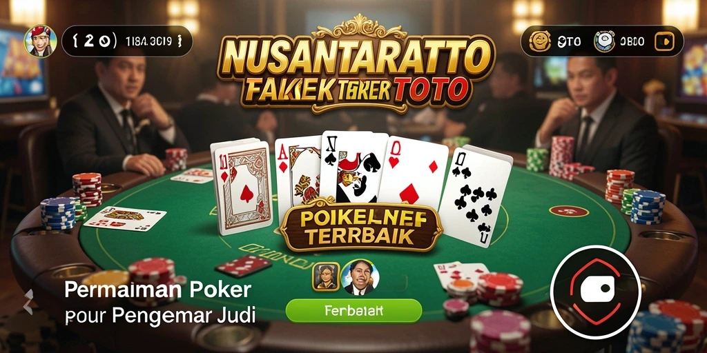 Tampilan menarik dari gameplay NUSANTARATOTO dengan suasana poker yang menegangkan.