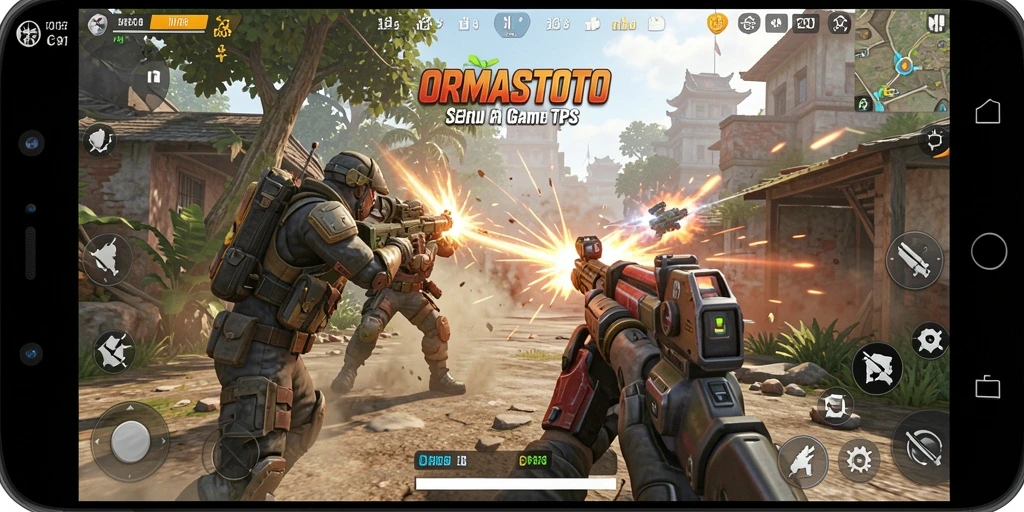 Tampilan mendebarkan gameplay dalam ORMASTOTO saat pertempuran berlangsung.