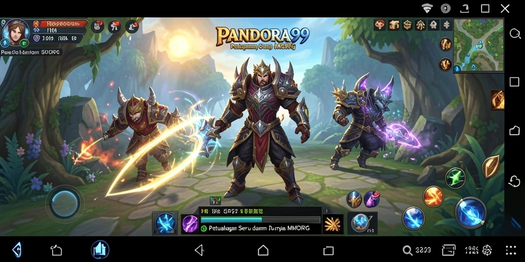 Tampilan gameplay PANDORA99 yang memukau dalam dunia MMORPG.