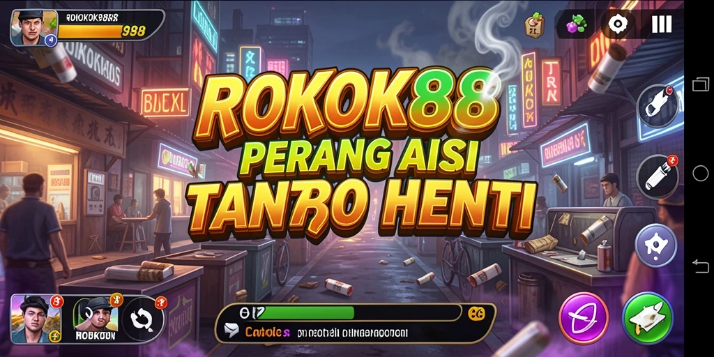 Screenshot ROKOK88 menunjukkan aksi seru di medan tempur.