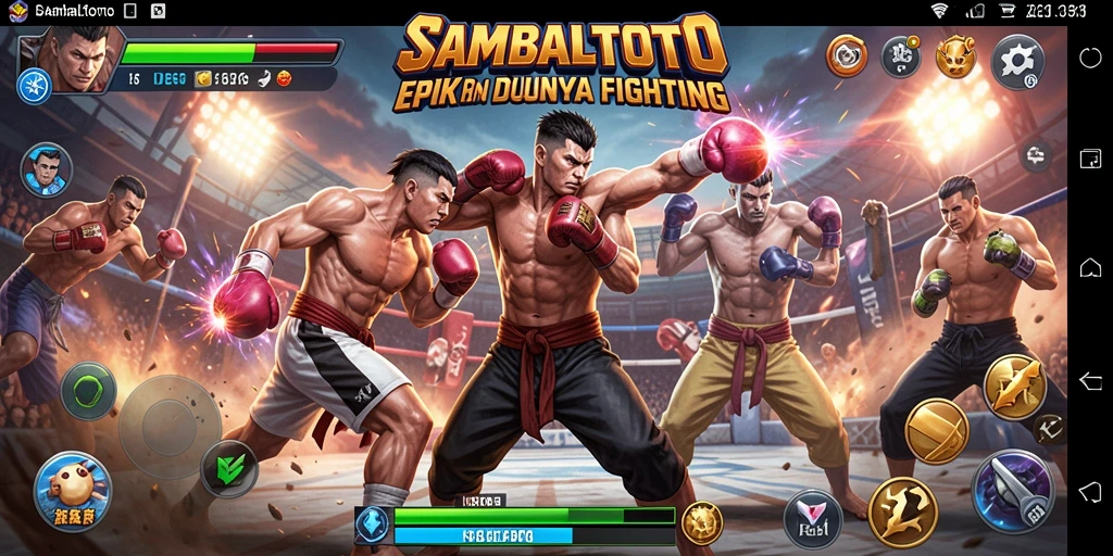 Gameplay pertarungan seru di SAMBALTOTO dengan aksi penuh adrenalin.