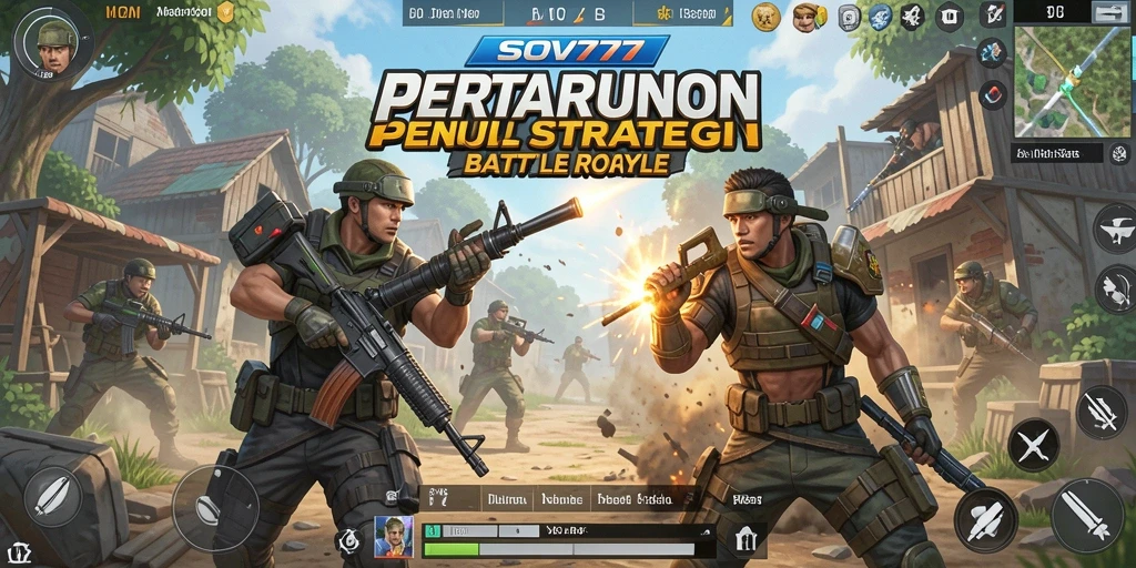 Gameplay SOV777 menampilkan aksi mendebarkan dalam pertempuran Battle Royale.