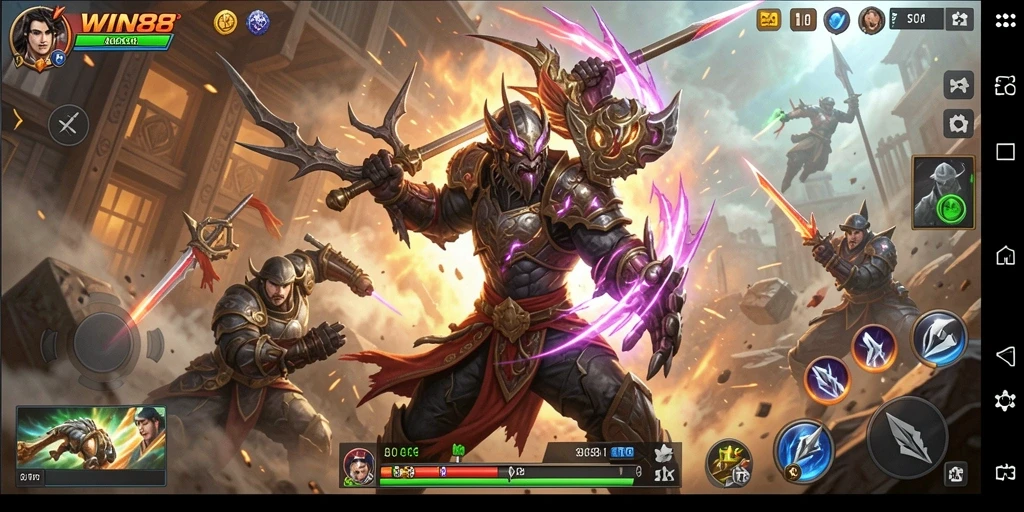Tampilan dinamis dalam pertarungan karakter di WIN88.