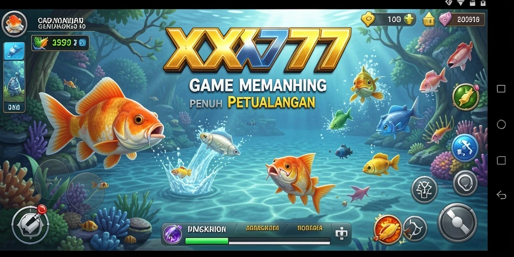 Screenshot gameplay XXX777 menampilkan aksi memancing yang seru dan menantang.
