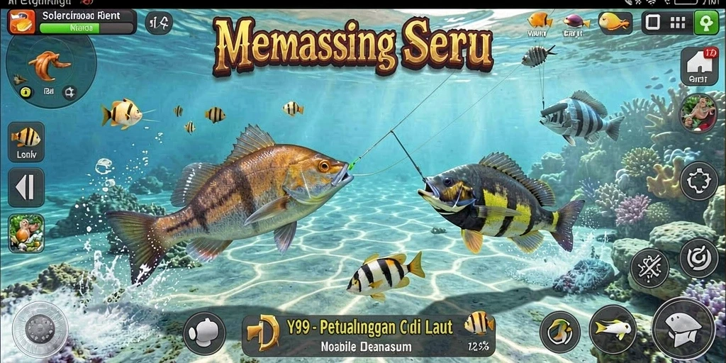 Tampilan gameplay Y89 yang menampilkan suasana memancing yang menakjubkan.