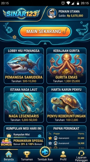 Koleksi aplikasi beragam di 'sinar123' siap memanjakan pengguna Android.